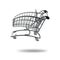 Empty shopping cart at full speed