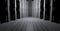 Empty Showroom Metaverse World Dark Light Grey Illustrative Banner Background 3D Illustration