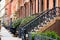 Empty Sidewalk in Greenwich Village in New York City