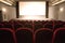 Empty small cinema auditorium