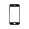 Empty smartphone icon. Cell phone symbol. Mobile gadget, PDA template