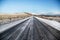 Empty snow road in El Calafate, Patagonia