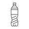 empty soda plastic bottle line icon vector illustration