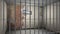 Empty sordid prison cell