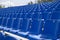 Empty spectator seats in the open-air arena