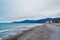 Empty Spiaggia di Bordighera beach Liguria Italy