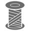 Empty spool, thread Isolated Vector Icon for Sewing and Tailoring