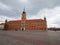 Empty square in front of Royal Palace in Warsaw due to the coronavirus pandemic.