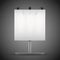 Empty square mockup billboard with spotlights and