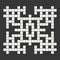 Empty Squares British-style Crossword Grid. Vector