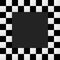 Empty squarish checkered frame, border