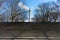 Empty Stairs leading to the Prison Ship Martyrs Monument at Fort Greene Park in Fort Greene Brooklyn New York during Winter