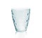 Empty stemless water glass on white background