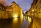 Empty Street along Thiou Canal in Annecy France