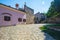 Empty street in the colorful old town of Rovinj, Istrian Peninsula in Croatia. The town is a popular tourist destination in summer