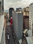 Empty street and grey buildings in Sao Paolo, Brazil