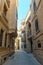 Empty street in old city Icheri Sheher of Baku, Azerbaijan. Architecture of Old city Baku.