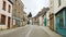 Empty street of small breton town