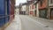 Empty street of small breton town