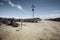 Empty streets in the desert frontier town of Uyuni