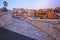 Empty streets of Rome. View from Spanish steps,