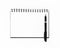 Empty stylish spiral Notepad for notes and a beautiful corporate pen on a white background. Empty space. Stylized stock photos.