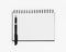 Empty stylish spiral Notepad for notes and a beautiful corporate pen on a white background. Stylized stock photos.