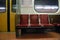 Empty subway seats