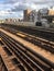 Empty subway tracks and platform in Queens due to Corona virus