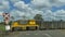 Empty Sugarcane Bins At Rail Crossing