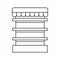 Empty supermarket refrigerator icon, outline style