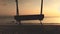 Empty swing on seashore landscape nature scenery