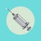 Empty syringe flat vector design