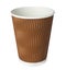 Empty takeaway paper coffee cup isolated