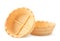 Empty tartlets on a white background. Isolated