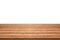 Empty teak wood table top on white background,space montage you