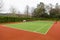 Empty tennis fields from Ashford Castle