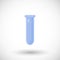 Empty test tube vector flat icon