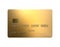 Empty Textured Golden Credit Card Isolated on White Background.