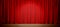 Empty theater stage with red velvet curtains. Vector