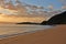 Empty Totaranui Beach at sunrise