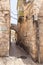 Empty tourist As-Sayyida Street in the old city of Jerusalem, Israel