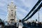 An empty Tower Bridge during day with no traffic, London