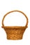 Empty Traditional Rustic Wicker Basket Isolated