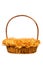 Empty Traditional Rustic Wicker Basket Isolated