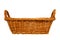 Empty Traditional Rustic Wicker Basket Isolated