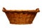 Empty Traditional Rustic Wicker Basket Isolated