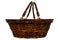 Empty Traditional Rustic Wicker Basket Isolated