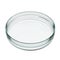 Empty Transparent Glass Petri Dish Isolated on White Background.