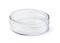 Empty transparent round plastic container